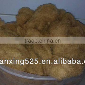 HOT!!! Sheep Cashmere and the Polyester/acrylic Blend Fiber19.5-22mic & 40-50mm, Dyed Brown Color photo-4