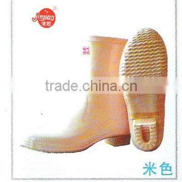 Rubber boot beige