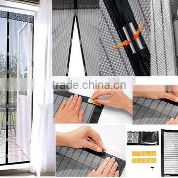 Magnetic curtain seal door mesh, hands free, fly bug mosquito insect screen net