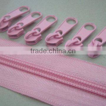 Zipper #5 with Pulls, Pink Zipper by the Yard, 5# Zipper
