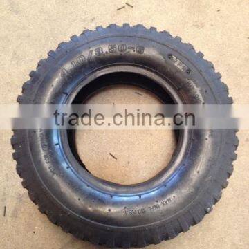 line pattern wheelbarrow tyre and inner tube 3.50-6