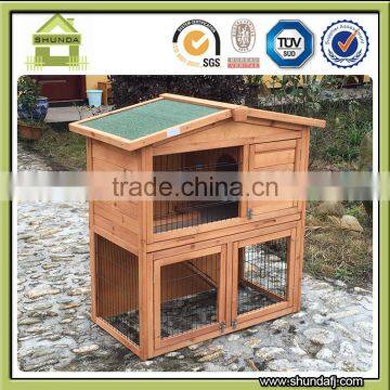 SDR009-T Wooden Bunny House Cheap 2 Story Double Decker Rabbit Hutches photo-3