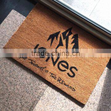 Natural Fiber Coir Logo Door Mats for Promotion