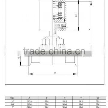 Stainless Steal Pneumatic Diaphragm Valves, Pneumatic Diaphragm Valve/Sanitary Manual Pneumatic Diaphragm Valve photo-6
