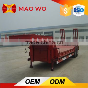 Tri-axle lowbed truck trailer for containers