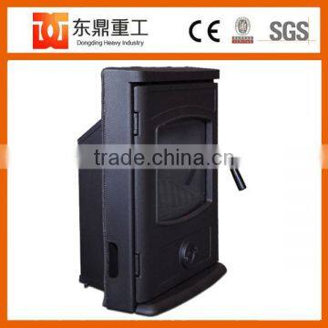 Factory direct selling indoor wood stove/wood stoves with water boiler and door with galss