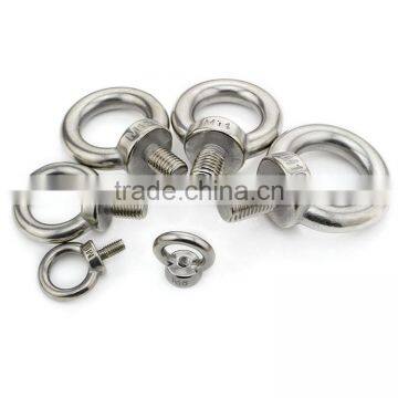 Factory manufacturer SS304 AISI316 din580 din582 lifting eye bolt and nut