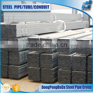 80*160*3.75 galvanized steel welded pipe for construction