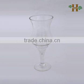 Handmade Clear Hotel Use Long Stem Martini Glass Vase