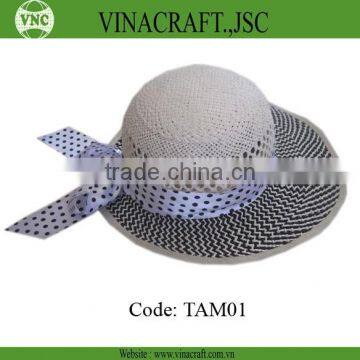 Wholesale straw hats lady paper hat