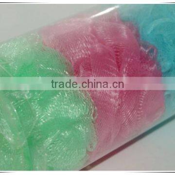 PVC Bucket PE Mesh Bath Sponge Flowers photo-6