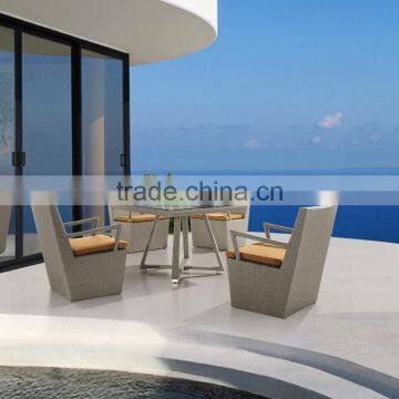 2017 Sigma trade assurance all weather quickest delivery pe rattan glass top and metal frame coffee table