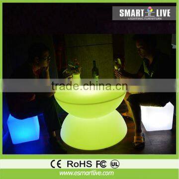 LED coffee chair and table/clear plastic coffee tables/led light coffee table