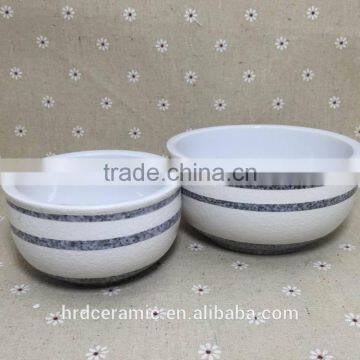 Stocked Personalized High Quality Ceramic Soup Bowl With Two Size