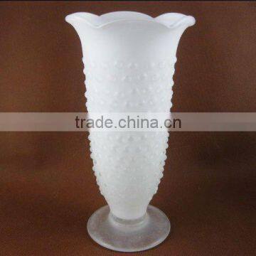 frosted glass vase / flower vase