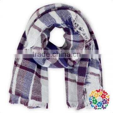 One Size Fit All Black White Lattices Winter Scarf for Lady /Girls photo-6