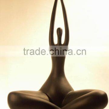 Bronze Fat Lady Yoga Abstract Scupture for Home Decoration