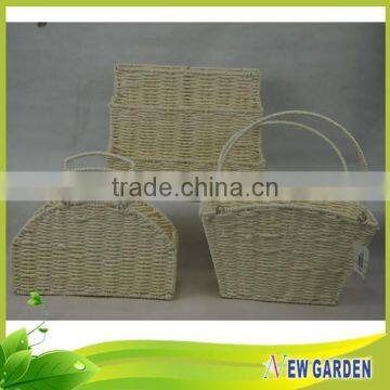 Factory Prices Brightly Round/Square/Retangle White Nylon Rope Basket