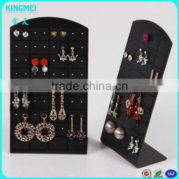 L Shaped Floor Acrylic Earring Display Stand Holder With Black Color Plexiglass Earring Rack photo-6