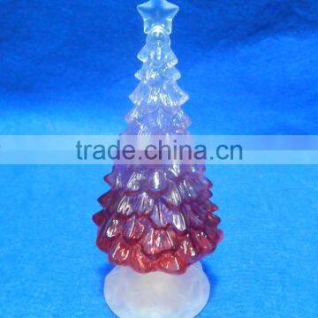 new product color changing acrylic led flat flashing led christmas tree