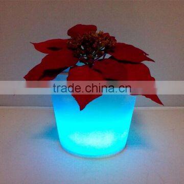 RBG Color Changing Plastic PE LED Flower Pot Home/garden Decorations photo-4