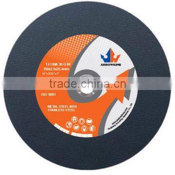 14" 350x2.5x25.4mm Flat Resin Bonded Reinforced Cutting Wheel For Stainless Steel