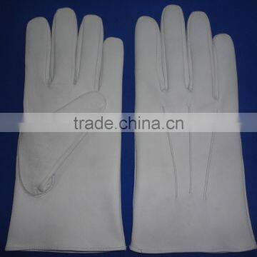 White Leather Gloves photo-5