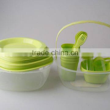 PP Plastic Tableware Picnic Set - outdoor travel