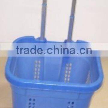 folding shopping basket with wheel