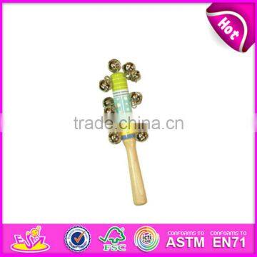 Wholesale funny music wooden hand bell stick for children W07I087