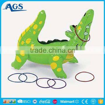 Amusing animal and ring game play inflatable toy