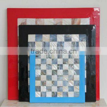 Lacquer mother of pearl chess board