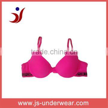 js-115 Popular Comfortable Sexy Push up Sports bra with printing letter (accept OEM)