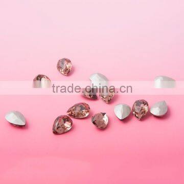 DZ-3003 Lead Free Pointed Back Teardrop Crystal Beads for Jewelry Accessories photo-3