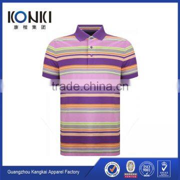 OEM Service Striped Wholesale Polo Shirt photo-3