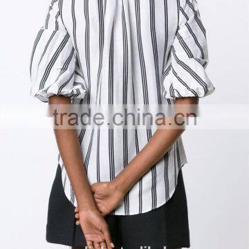 2016 High Quality Fancy Stripe Shirt Elegant Design OEM Service photo-3