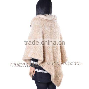 CX-B-M-33E Fashion In-stock Free Size Shawl/ Mink Fur Lady's Fur Cape photo-3