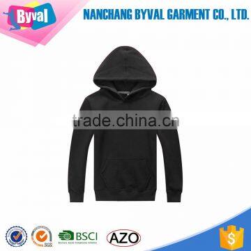 Wholesale No Zip Coat Plain Fleece Kids Kangaroo Pocket Pullover Sports Hoodies Sweater photo-3