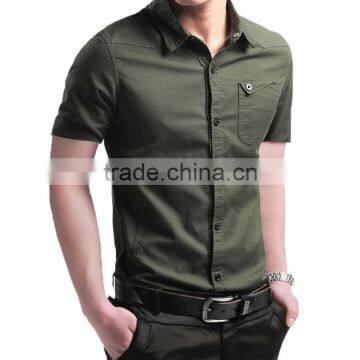 zm40277b high quality business men's summer shirts formal short sleeve t-shirt