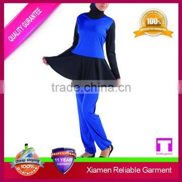 Blue and Black swimwear/women muslim swimwear