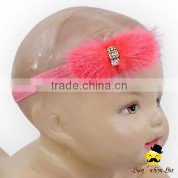 Fashion Plain Color Golden Ring Top Gift Hairy Thin Elastic Festival Baby Girl Headband Accessories photo-4
