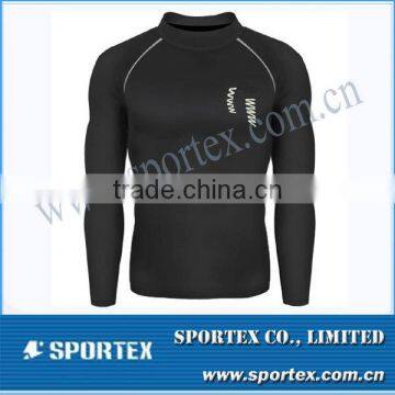 2015 New Design Flatlock Mens Compression t Shirt photo-3