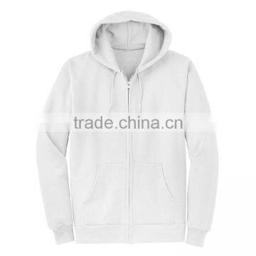 Wholesale Zip Up 65% Polyester 35% Cotton Plain Fleece Men's Hoodie Manufacturers photo-4