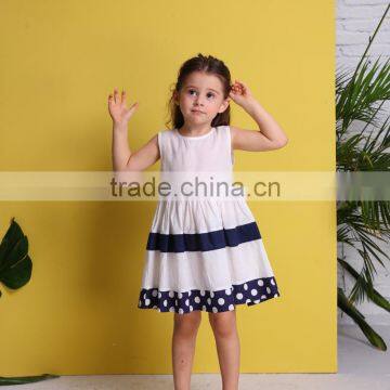 2017 new fashion 2-8years sleeveless baby girl wholesale formal dress