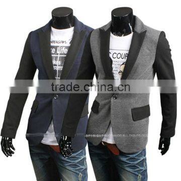 Fashion Korea Style Spring Casual One Button Slim Tuxedo Blazer photo-4