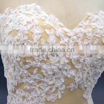 2017 China Manufacturer Customized Sleeveless Chiffon Pleated Skirt Wedding Dress photo-5