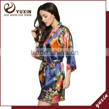 Kimono Robes Women's Robe, Bride Bridesmaid Silk Satin Bridesmaid Robes 002 photo-2