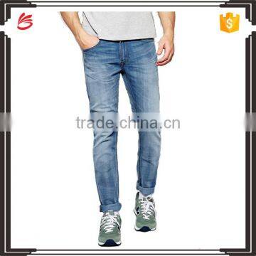 2017 Hot sell custom men 100% cotton denim jeans trousers wholesale in cheap price