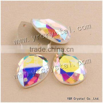 Flat Back Crystal Glass Beads AB Color With Holes or Not photo-3