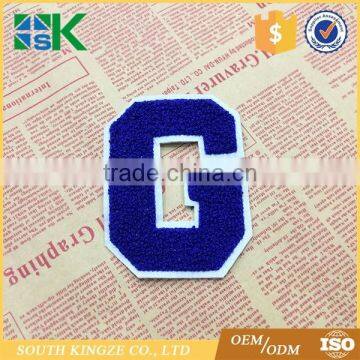 Towel Patch Initial G Blue Vintage Varsity Letter Jacket Sew On Felt photo-2